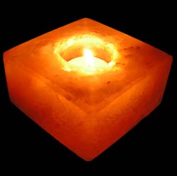 cube shapes salt candle holder