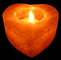 heart shape salt candle holder