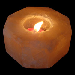 octogon slat candle holder