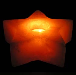 Star shape salt candle holder