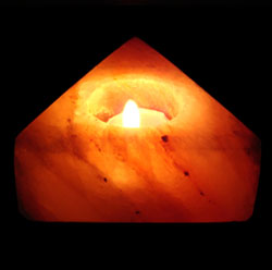 triangle shape salt candle holder