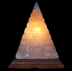 crafted payramid salt lamp